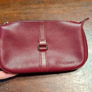 Longchamp Burgundy Leather Clutch